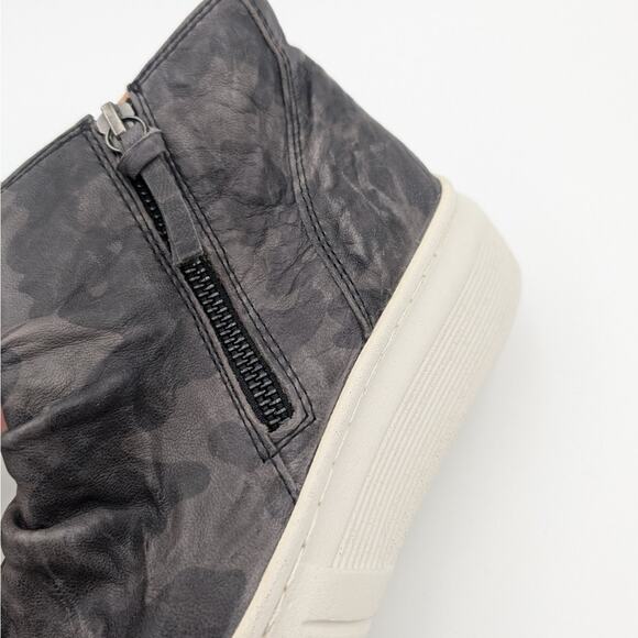 Sofft Portland Ankle Boots Leather Zip Up Women's Camo Gray Size US7.5M EU38 - Picture 12 of 12